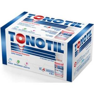 TONOTIL Συμπλήρωμα Διατροφής με 4 Αμινοξέα B12, 10ml x 15 Φιαλίδια