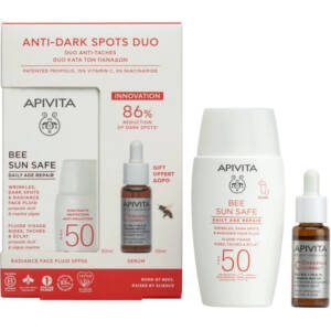 Apivita Anti-Dark Spot Duo (Bee Sun Safe Daily Age Repair spf50 50ml, C15 Propolis Correct Serum 10ml)