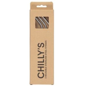 Chilly's 3 Reusable Stainless Steel Καλαμάκια